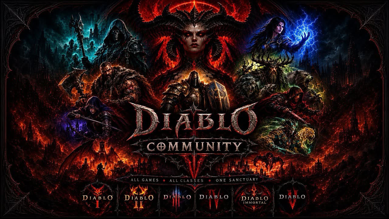 Discovery splash banner for Diablo Community Discord server