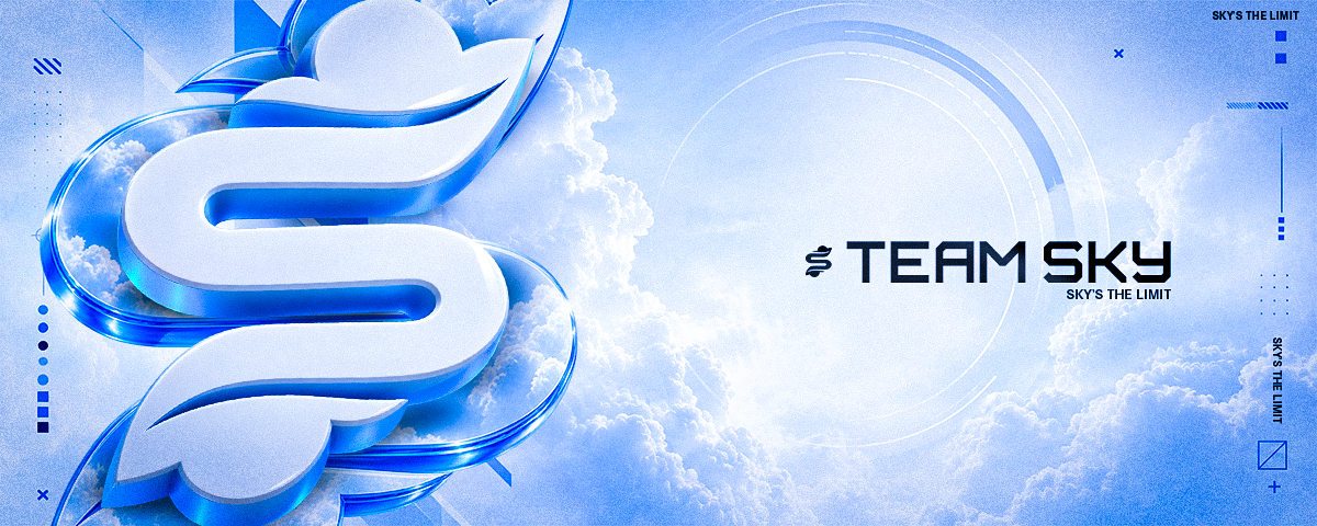 Discovery splash banner for Team Sky Discord server