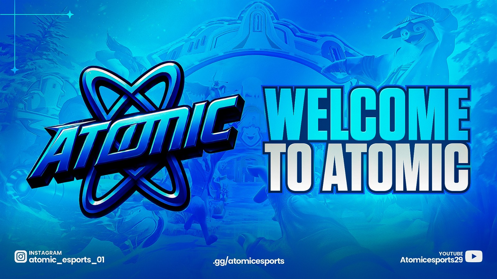 Discovery splash banner for ATOMIC ESPORTS Discord server