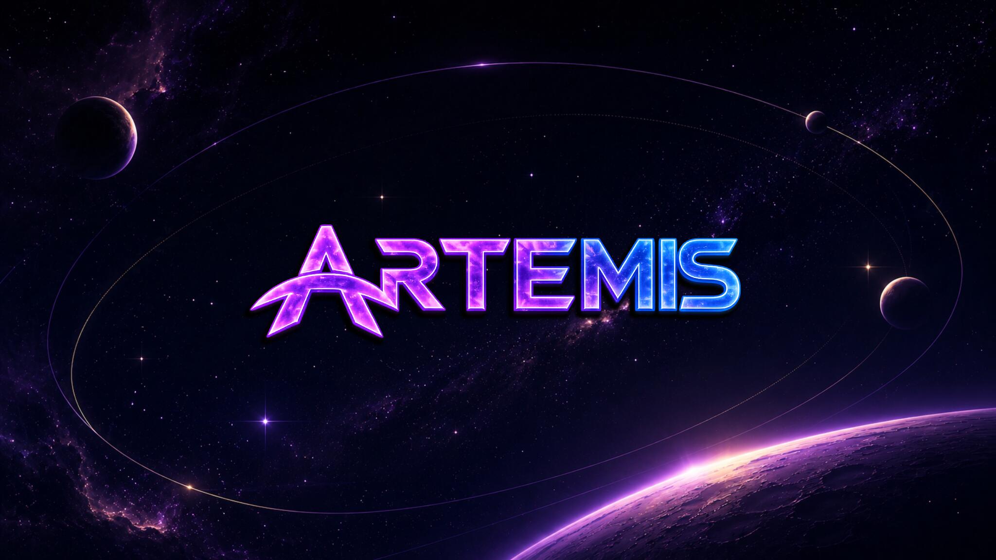 Discovery splash banner for Artemis Discord server