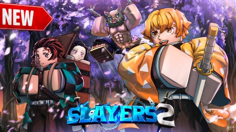 Discovery splash banner for Slayers 2 Roblox | Official Discord Discord server