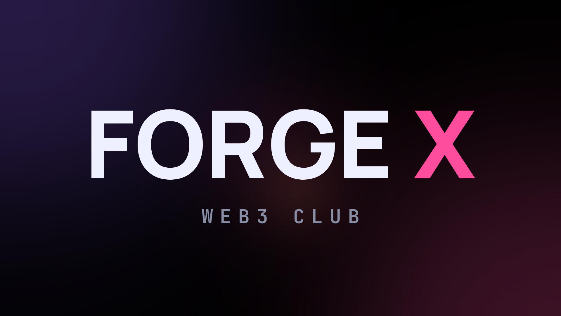 Discovery splash banner for Forge X Discord server