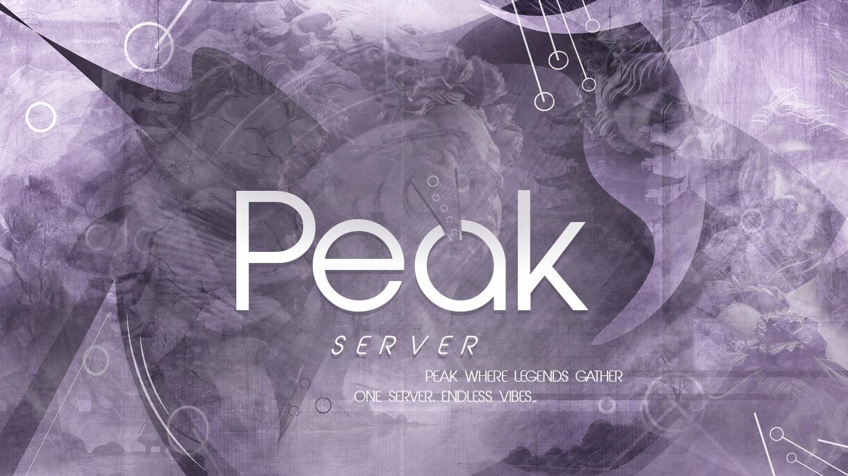 Discovery splash banner for Peak Discord server
