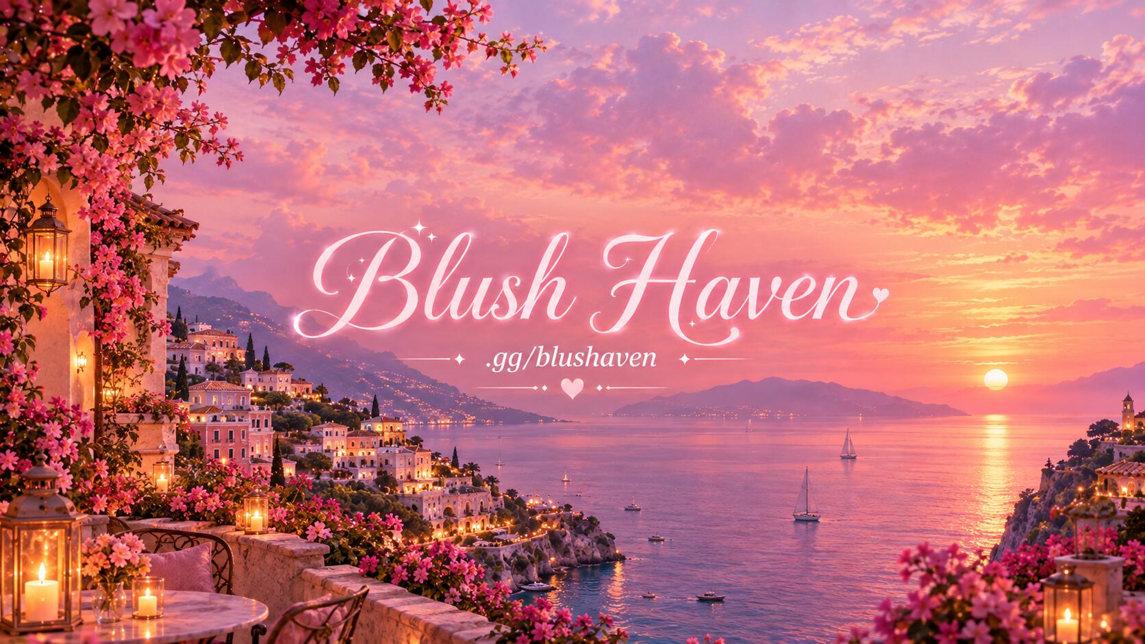 Discovery splash banner for Blush Haven™ ✨ | Indian Discord Server • Chill • VC • Active • Hangout Discord server