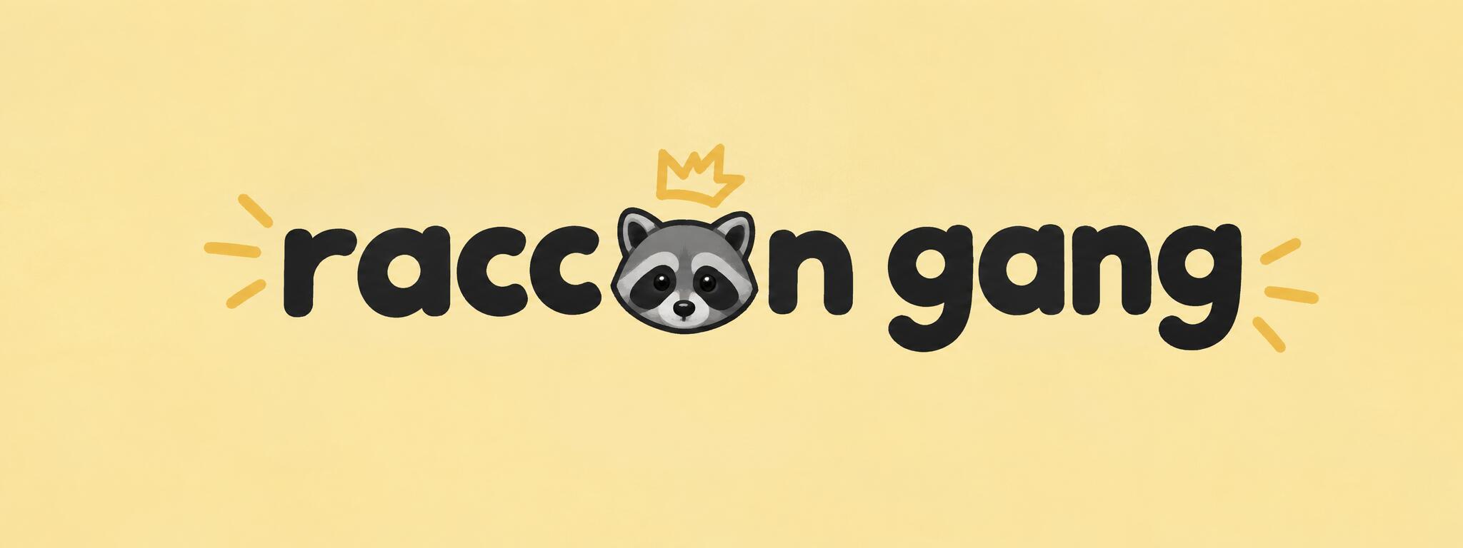 Discovery splash banner for The Racoon Gang ❦ Discord server