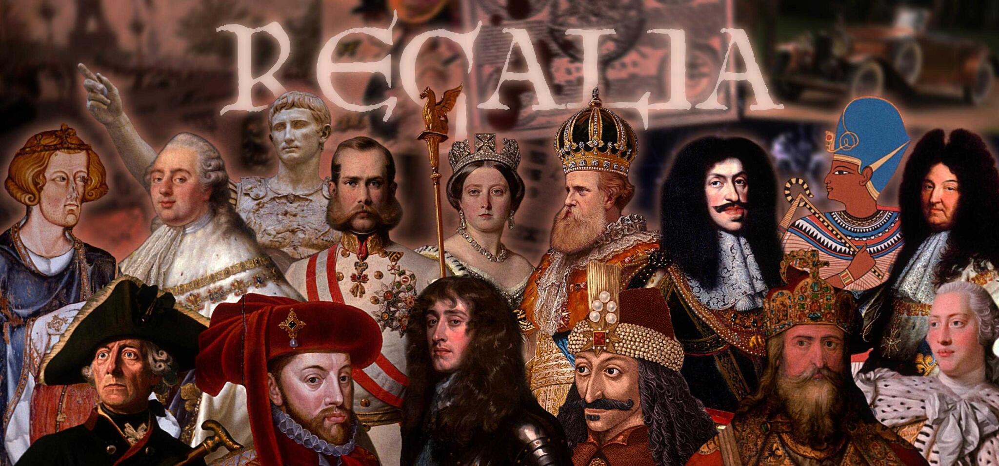 Discovery splash banner for Regalia ― United Historians Online (MSSRL) Discord server