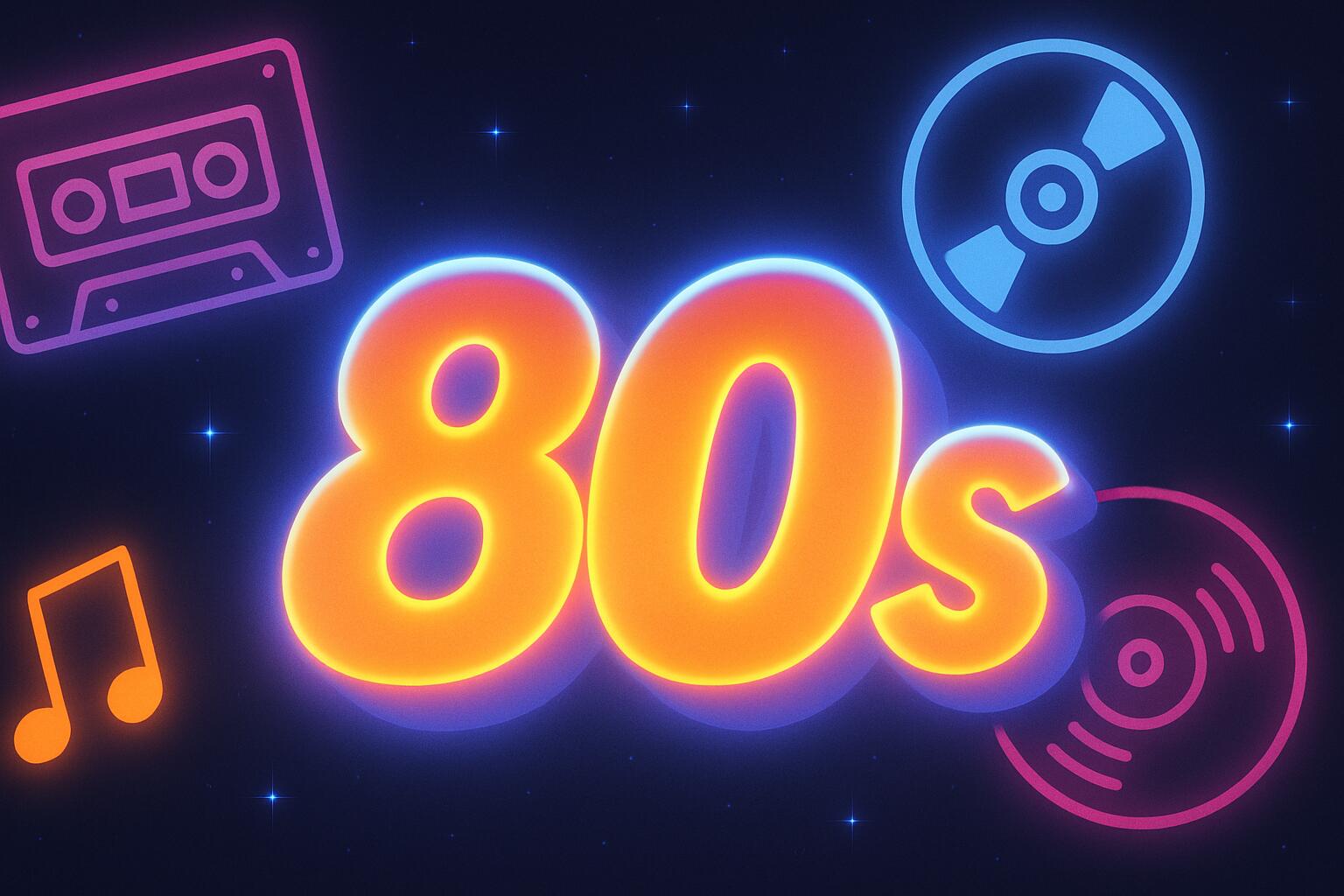 Discovery splash banner for 80s Music Discord server