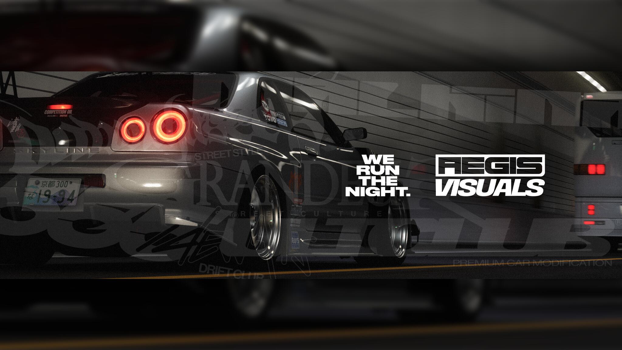 Discovery splash banner for AEGIS VISUALS® — Assetto Corsa Discord server
