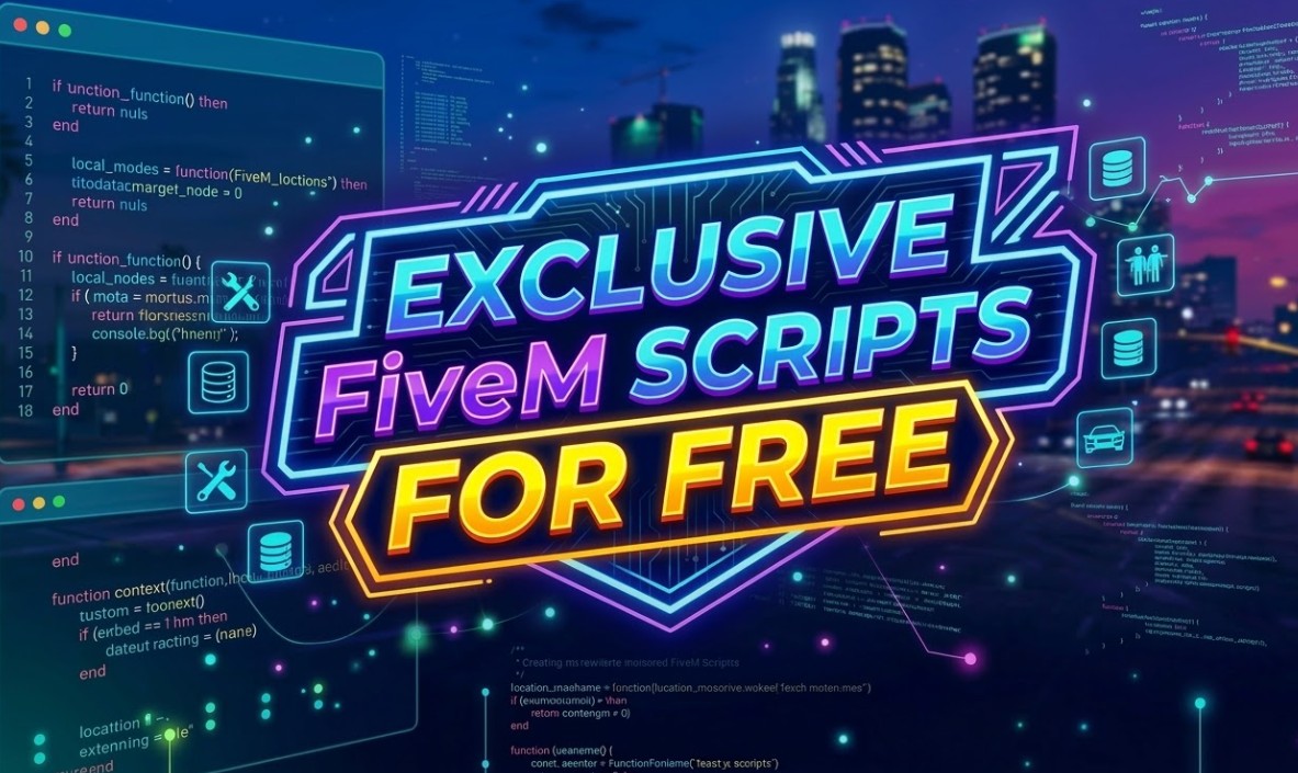Discovery splash banner for Exclusive Scripts - FiveM | 2026 Discord server