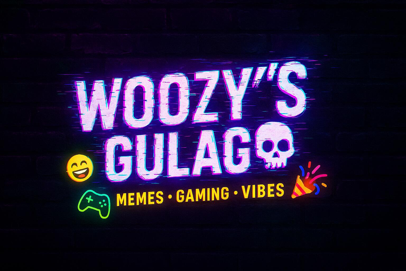 Discovery splash banner for Woozy’s Gulag | Events • Giveaways • Friends Discord server