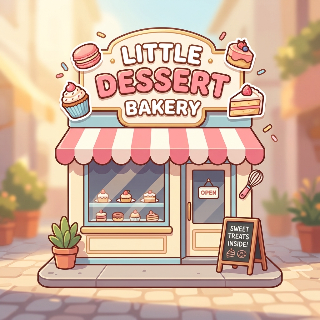Discovery splash banner for little dessert bakery Discord server