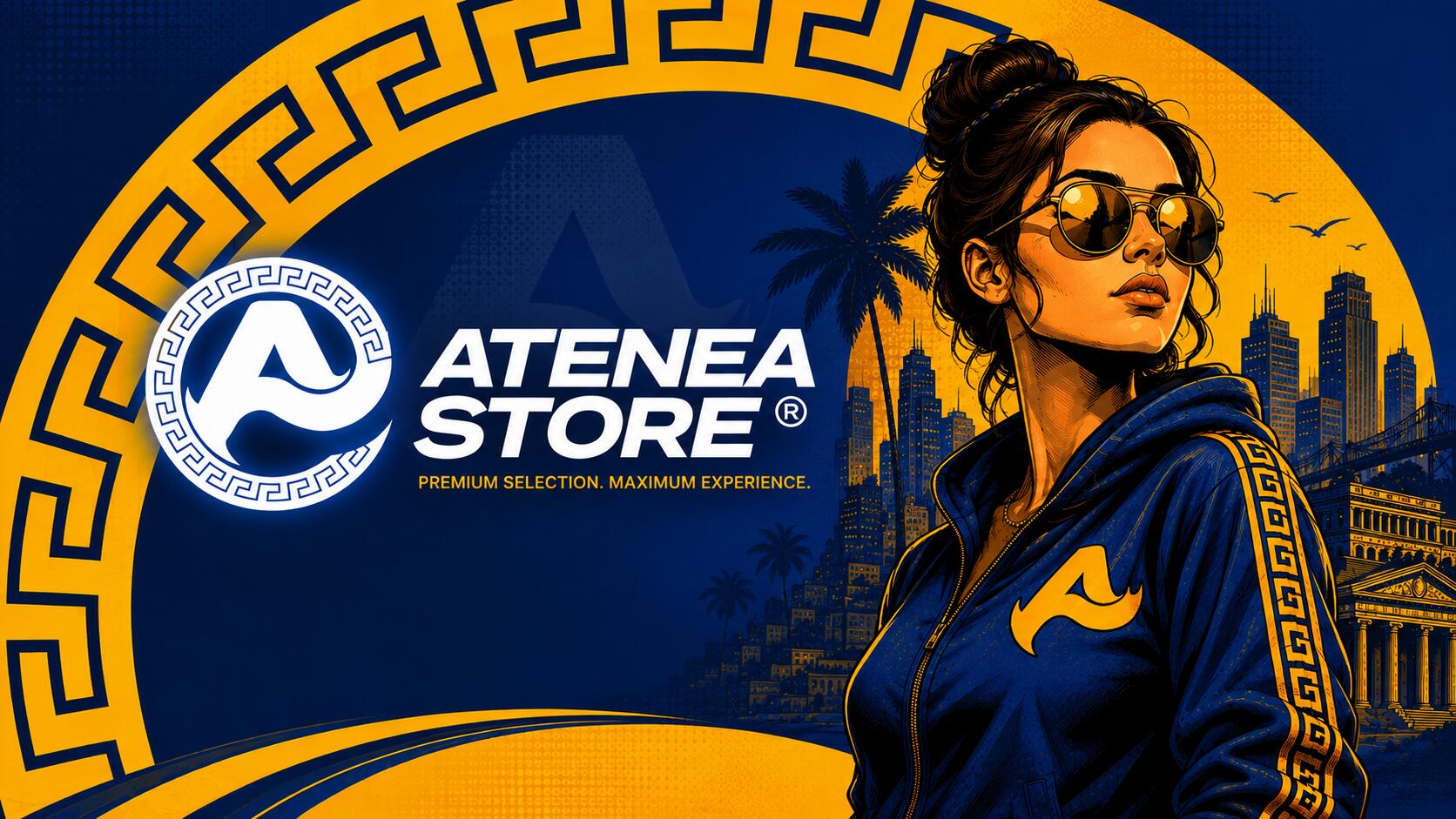 Discovery splash banner for Atenea Store® Discord server