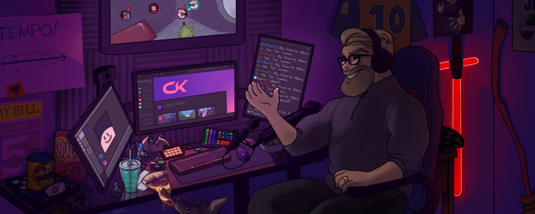 Discovery splash banner for The Hard Carry Club Discord server